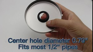 Shower Arm Flange Oversize, Escutcheon Replacement Cover Plate with a Rubber Gasket, Overall Diameter 3.5”, Center Hole Diameter 0.79" Fits 1/2” Pipes, Premium Stainless Steel, Brushed Nickel