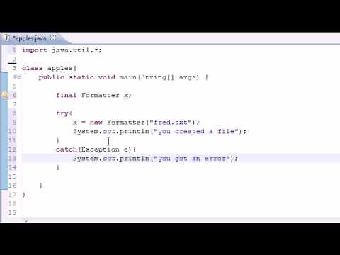 Java Programming Tutorial - 79 - Creating Files