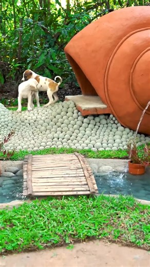 Creating a Giant Snail House for Rescued Puppies