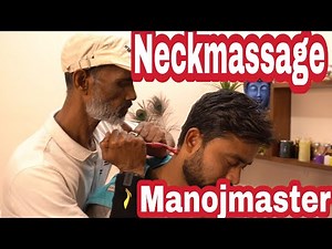Pin pen Head Massage by Manoj Master - Best Indian barber //asmr