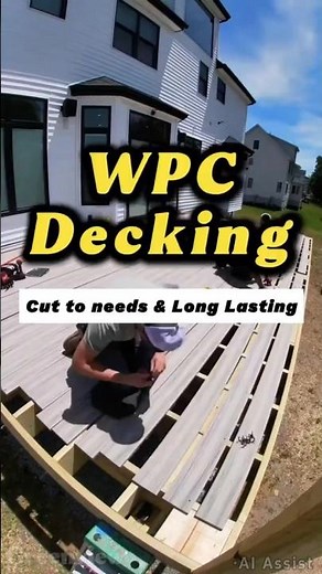 every family use this wpc deck for backyard now#wpcflooring #wpcdecking #greenview #wpc #deck