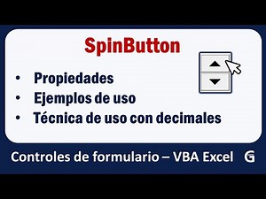 SpinButton 🔼 propiedades y ejemplos. ¡SpinButton con decimales! | Controles Formularios | VBA Excel