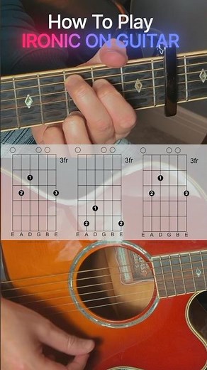 How To Play Ironic by Alanis Morissette on Guitar // Easy Guitar Charts
