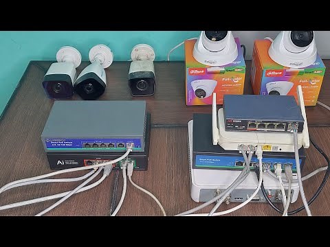 How to connect multiple poe switch with NVR and Router| IP Camera & POE Switch Wiring Connection