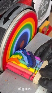 6.5K views · 2.7K reactions | Grinding colors away asmr #asmr #colors #crayons #color #painting #arts #logooarts | Logoo Art Class | Facebook