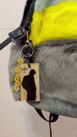 K-pop Inspired Silhouette Keychain – Handmade Resin Keyring With Yellow Beads - Etsy