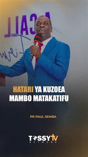 HATARI YA KUIZOEA DINI-PR PAUL SEMBA
