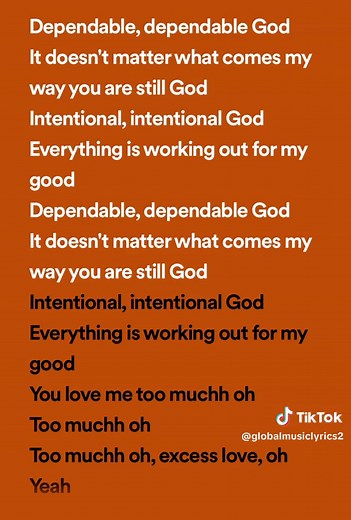 Dependable God by Victor Thompson Lyrics Video