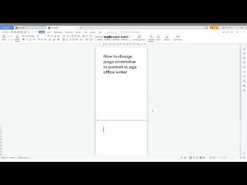 How to change page orientation to landscape in wps office writer