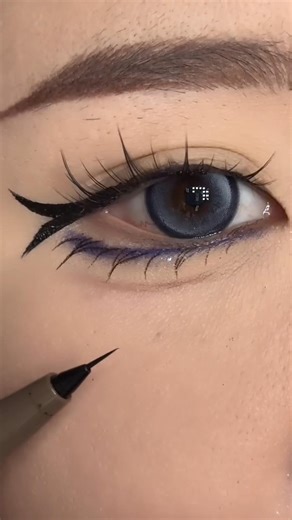 Fishtail Eyeliner Tutorial 👁️ | Ultra-Fine Liquid Pen for Beginners #eyelashespng #eyeliner #shorts