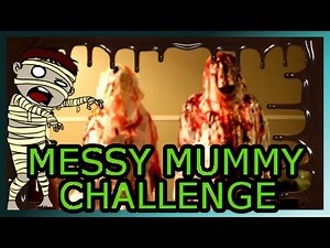 Messy Sauce Mummy Challenge! Girls VS. Boys Mummy Challenge - Messy Sauce Showers