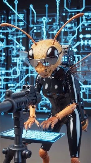 🦗💻 Grasshopper Uses a Computer | Funny AI Scene