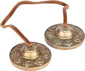 Tingsha Tibetan Finger Cymbals for Meditation, Sound Healing Therapy and Yoga — MADE IN INDIA — Pure Resonant Tone, Includes Bag, 2-YEAR WARRANTY