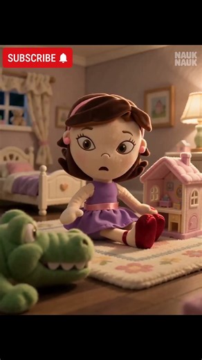 June from little einsteins feels a bit upset starting to cry and an alligator came in towards her