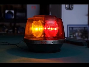 YANKEE 354N ROTATING BEACON LIGHT WITH RED AMBER DOME