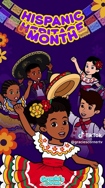 Hispanic Heritage Month is in full swing! At Gracie’s Corner, we want all our friends to feel celebrated! We will continue to spotlight culture, diversity and community! 💜 #graciescorner #representationmatters #kidsmusic #hispanicheritagemonth