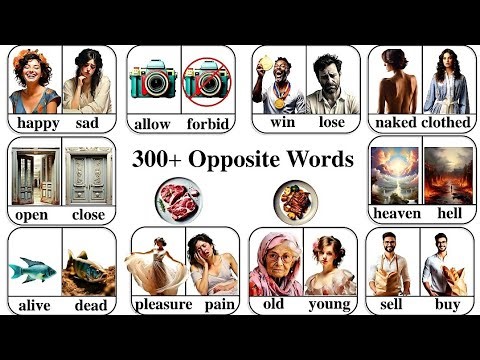 300 + Essential Opposite Words | 300+ Antonyms in English for Daily Speaking