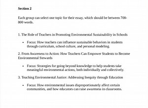 Here are three possible essay topics related to environmental e... | Filo