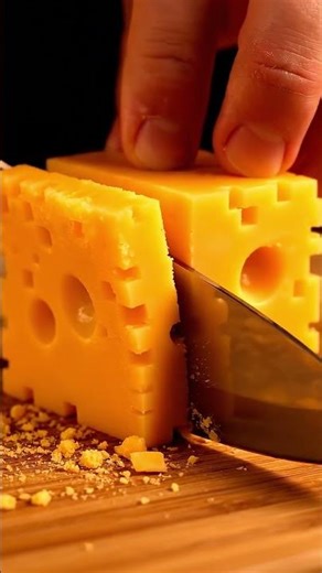 Oddly Satisfying Block Cheese Cutting ASMR