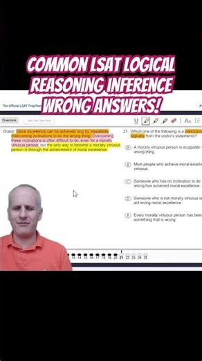 Common #LSAT #logicalreasoning Inference Question Task Wrong Answers #lsatprep