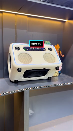 👉 Bombox 3 sub gầm bọc da full trắng kèm led viền ạ😍#xuongloatcd #loabluetooth #loakaraokemini #bombox3