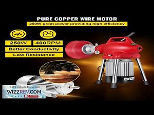 VEVOR Drain Cleaner Machine 250W 2 Cables Electric Drain Auger for 3 4 "