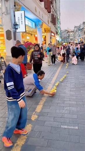 When boy went for a walk with ducklings, ducklings started getting stolen.