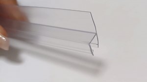 2 Pack Frameless Shower Door Side Seal Strip, 3/8" X 78" Shower Glass Door Side Seal Strip Suitable for 3/8 Inch (10mm) Glass Door Seal