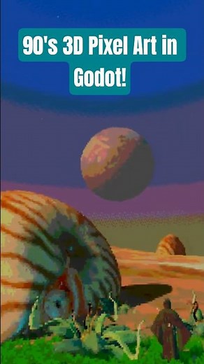 90's 3D Pixel Art in GODOT! #pixelart #gamedev #godot