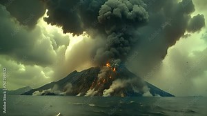 Catastrophic eruption: video footage captures the raw power and devastation of a volcanic explosion.