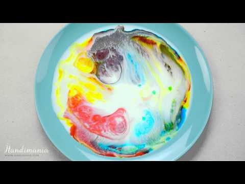 Dish soap and food coloring experiment - Handimania Lab