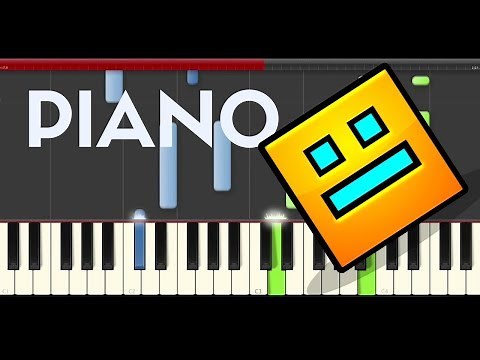 Geometry Dash Time Machine level 8 piano midi tutorial sheet partitura how to play