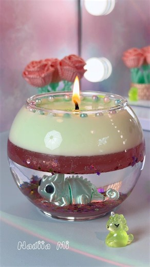 I Made the Cutest Water Candle Ever 🦎✨ ASMR