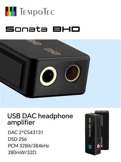 TempoTec Sonata BHD portable USB C dongle DAC&AMP,3 Gain le