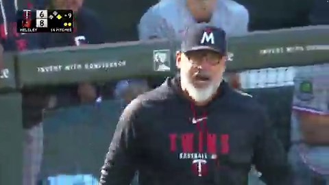 Twins manager Derek Shelton was LIVID as he argued that Ryan Helsley didn't challenge this call fast enough