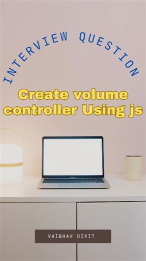Vaibhav Dixit on Instagram: "Create volume controller using javascript #javascript #frontend #web3 #coding #jobs"