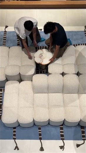 並べるだけでおしゃれ空間に✨自由に組み替えられるモジュールソファ＋フラワーサイドテーブル