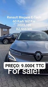 2.5K views | Renault Mégane E-TECH Equilíbrio Elétrico*60kWh SUV/Veículo Off-Road/Piloto € Camião Primeiro registo: 01/2023 82,466 km | Veículo Portugal | Facebook