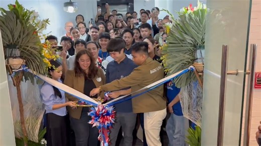 WATCH: Vinny Marcos and members of BPY formally open the Bagong Pilipinas Youth hub in Mandaluyong City. | via Job Manahan, ABS-CBN News | ABS-CBN News