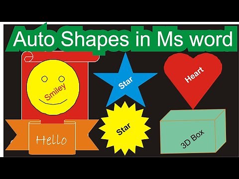 Auto Shapes In MS Word | How to Use Auto Shapes |