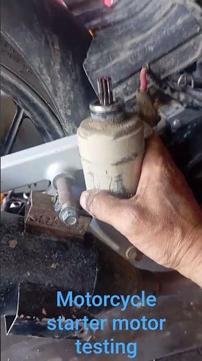 Motorcycle starter motor testing #hoto #shortvideo #youtubeshorts