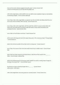 Pro Tools 110 Certification Exam Questions with Correct Answers442