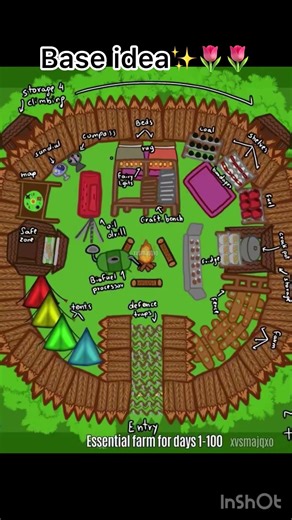 Credit for owner99 nights base idea🌷✨✨🌸 #roblox #99nightintheforest#99nightintheforesttips#goviral