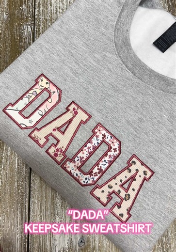 “Once worn by tiny hands, now held by Dada’s heart” #KeepsakeSweatshirt #keepsake #dada #girldad #madewithlove