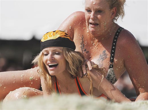 Coleslaw wrestling at Cabbage Patch Bar is Daytona Bike Week tradition