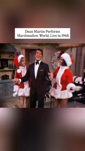 The History Source on Instagram: "A nostalgic throwback to the iconic Dean Martin performing the Christmas classic Marshmallow World. This performance comes from his 1968 Christmas special, which aired on December 19 as part of The Dean Martin Variety Show. The program blended festive music with comedy sketches featuring Bob Newhart and Dom DeLuise, alongside celebrity cameos from entertainment legends like Bob Hope and Johnny Carson. That year’s special was also notable for its philanthropic mi