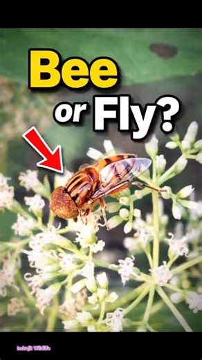 Bee Look Alike Insect | Hoverfly Bee Mimic Pollinator #Shorts