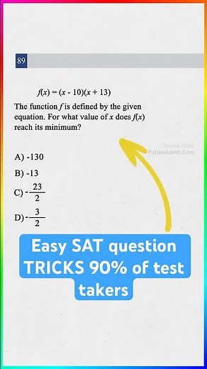 This easy SAT question TRICKS 90% of test takers..