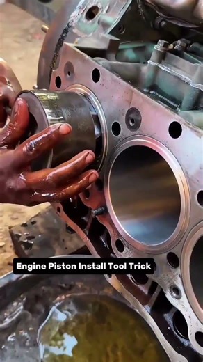 Engine Piston Install Tool Trick #automobile #trending #shorts #shortvideo