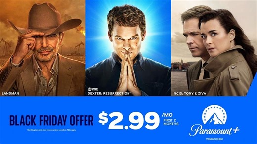 Get either Paramount  plan for just $3 with limited-time Black Friday deal